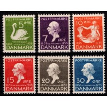 H.C. Andersen. Komplet sæt. Postfrisk.